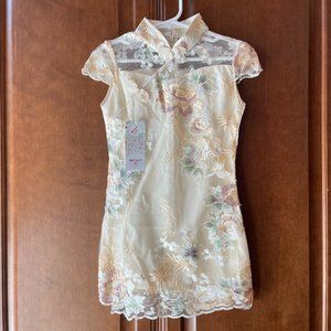 NEW Girls' Qipao Dress (cream)